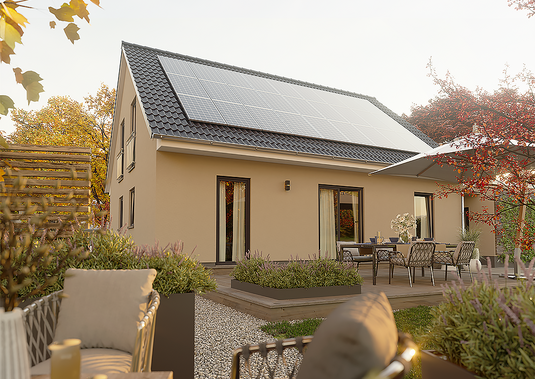 Modernes Einfamilienhaus für Ihren Hausbau in Diepholz Einfamilienhaus im Grünen als Beispiel für ein energieeffizientes Town und Country Massivhaus in Diepholz