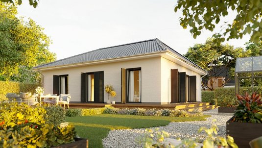 Moderner Bungalow 92 für vielseitige Wohnideen in Daverden Moderner Bungalow 92 mit großzügigem Garten, der im Baugebiet Wacholderweg in Daverden gebaut werden kann, ideal für komfortables Wohnen auf einer Ebene