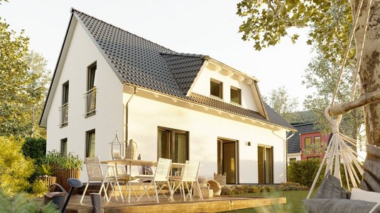 Moderner Hausbau im Woltersquartier Verden Einfamilienhaus im Grünen als Beispiel für modernen Hausbau im Baugebiet Woltersquartier Verden-Dauelsen