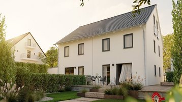 Großzügiges Einfamilienhaus mit Garten Modernes Einfamilienhaus mit Satteldach, Terrasse und Garten