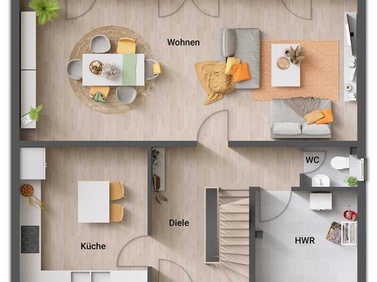 Grundriss-Einfamilienhaus-Flair-134-Erdgeschoss-mit-Hobbykeller