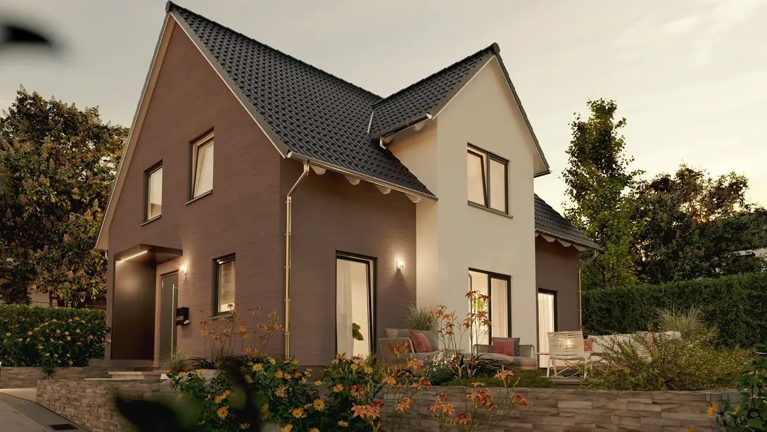 Einfamilienhaus bauen in Marklohe mit Contura Bau GmbH Modernes Einfamilienhaus in Marklohe mit Satteldach, Terrasse und gepflegtem Garten