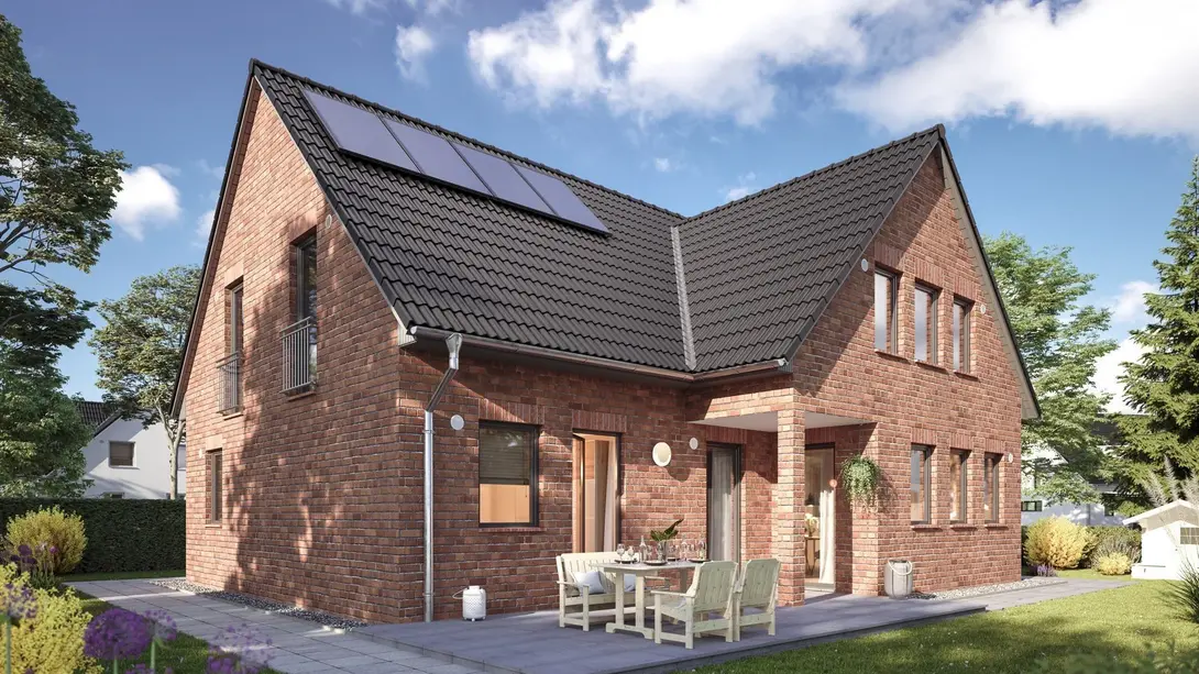 Großzügiges Klinker-Einfamilienhaus mit Satteldach, Photovoltaikanlage, Terrasse und Garten