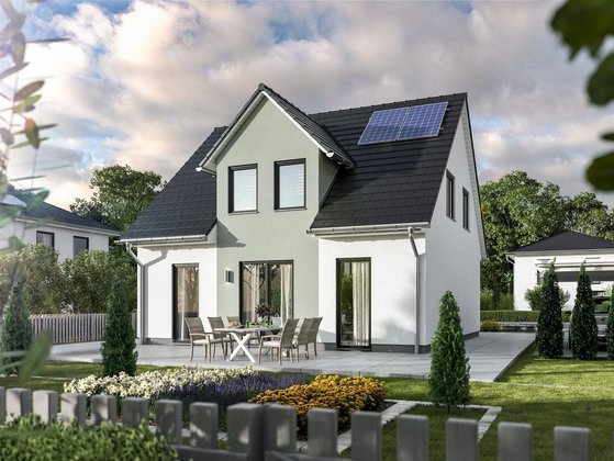 Einfamilienhaus mit Solaranlage und Terrasse Einfamilienhaus mit Solaranlage, Terrasse und Garten in Wahnebergen