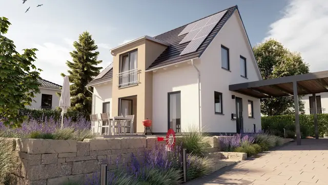 Einfamilienhaus mit Solaranlage und Terrasse Einfamilienhaus mit Solaranlage, Terrasse und Carport in Kirchlinteln