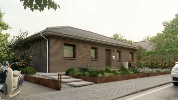 Bungalow 110 mit Klinkerfassade Bungalow 110 mit Klinkerfassade und Vorgarten in Thedinghausen
