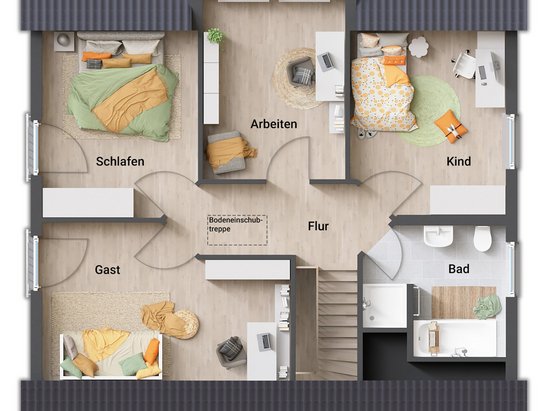 Grundriss-Einfamilienhaus-Flair-134-Dachgeschoss