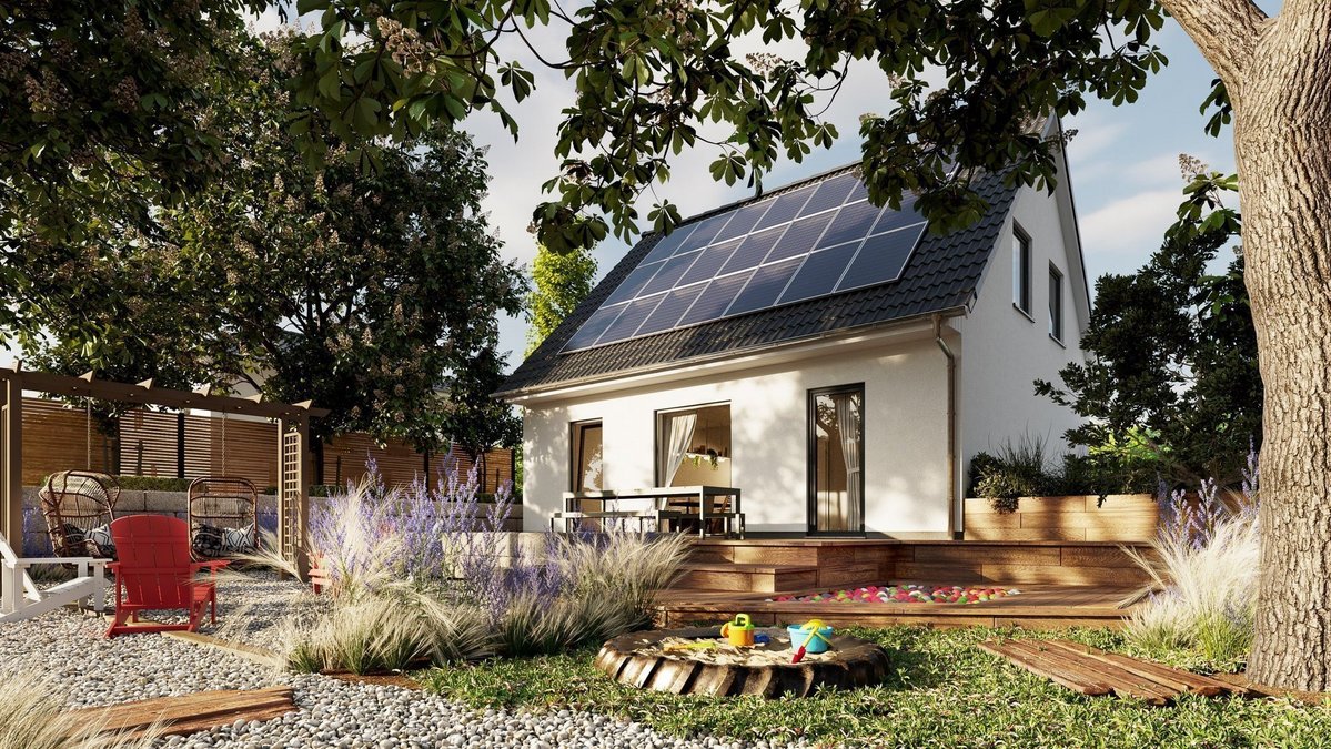 Weißes Einfamilienhaus Flair 110 im Grünen als Inspiration für den Hausbau mit Contura Bau in Diepholz