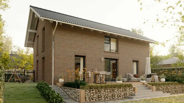 Einfamilienhaus mit Klinkerfassade, Terrasse und Garten in Verden