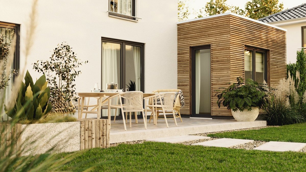 Ein Haus im Grünen als Sinnbild für den Traum vom eigenen Zuhause im Landkreis Verden