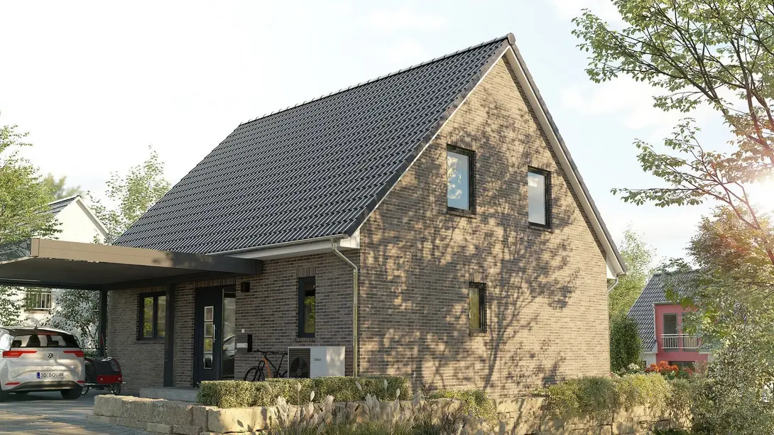 Einfamilienhaus mit Klinkerfassade, Satteldach und Carport in Kirchlinteln