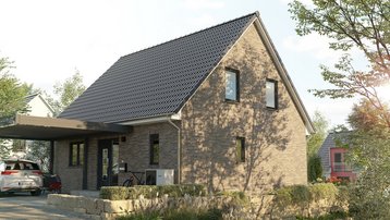 Einfamilienhaus Flair 125 mit Klinkerfassade, Satteldach und Carport in Diepholz