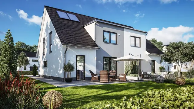 Einfamilienhaus mit Photovoltaik in Diepenau bauen Modernes Einfamilienhaus in Diepenau mit Photovoltaik, Terrasse und Garten
