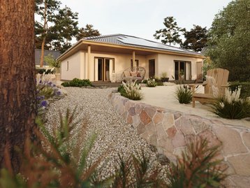 Bungalow 128 mit Terrasse und Garten in ruhiger Wohnlage
