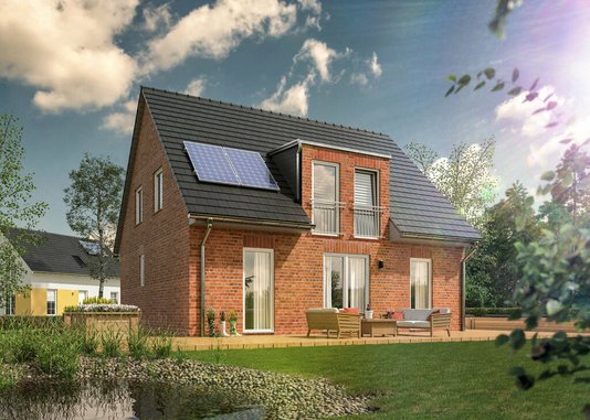 Flair-134-Garten-Klinker Flair 134 mit Klinker und Garten